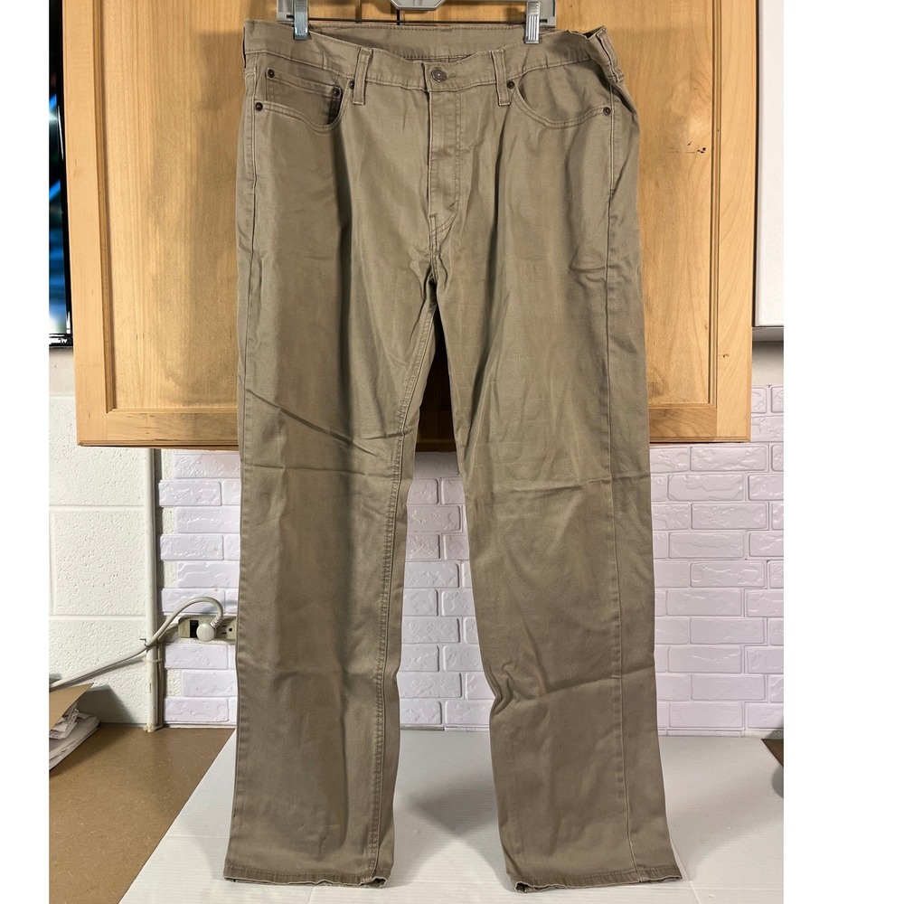 Levi's 541 Athletic Taper Pants Mens 38x34 Khaki Tan Water Less Chinos